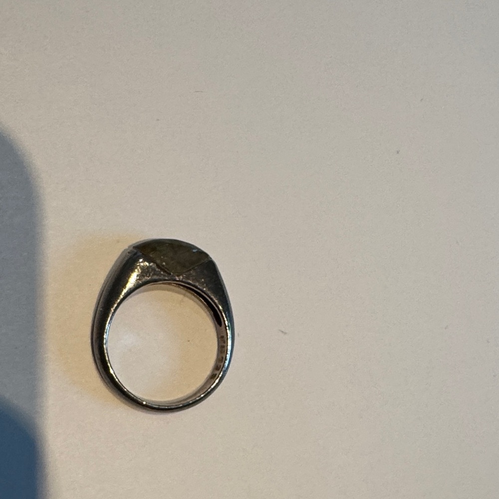 Silver and moon stone ring